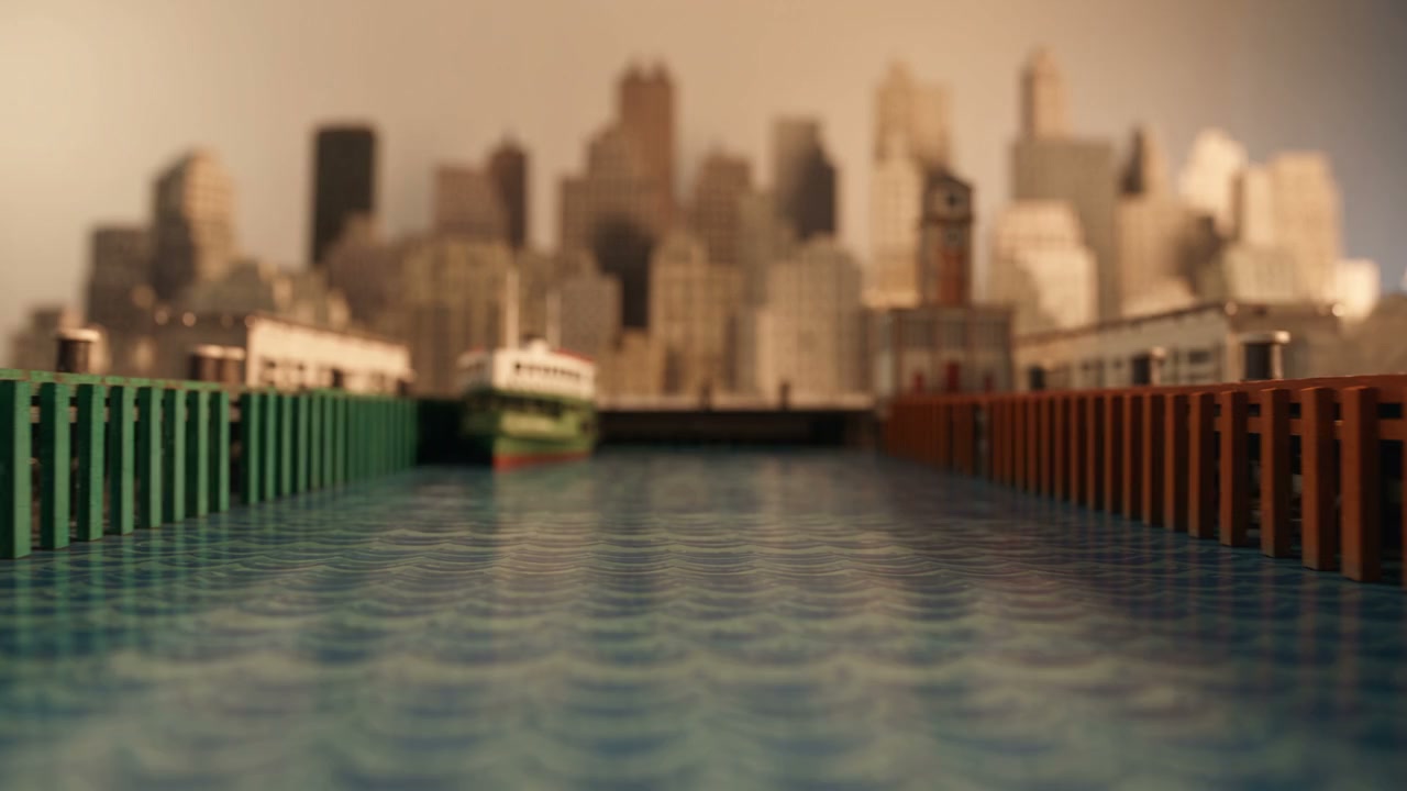 Miniature paper Star Ferry pier
